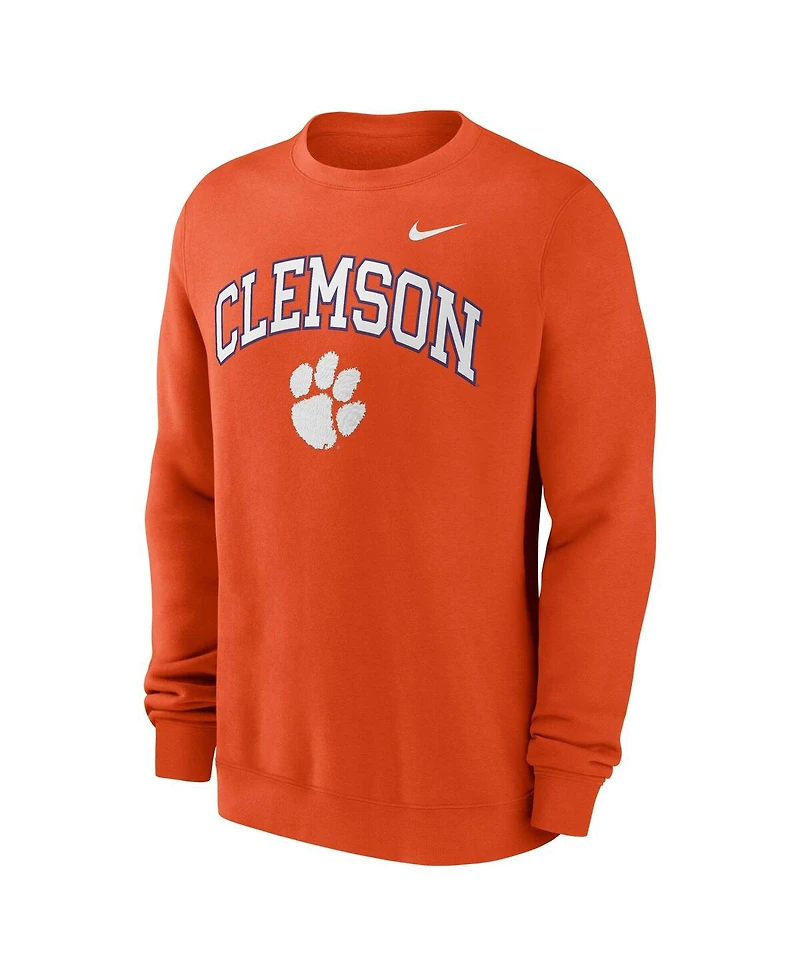Nike Men's Orange Clemson Tigers Arch Pullover Sweatshirt