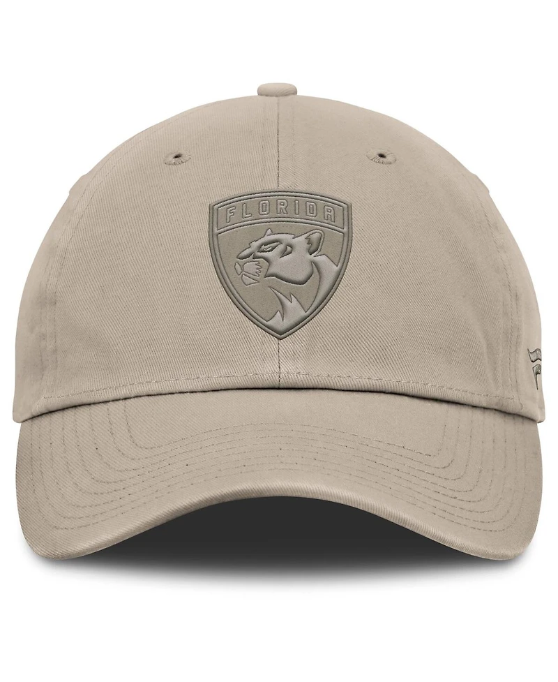 Fanatics Men's Tan Florida Panthers Authentic Pro Road Adjustable Hat
