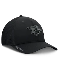 Fanatics Men's Black Nashville Predators Authentic Pro Road Flex Hat
