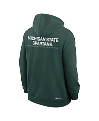 Nike Men's Green Michigan State Spartans 2025 Sideline Standard Issue Dri-fit Full-Zip Hoodie
