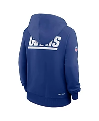 Nike Women's Royal New York Giants Sideline Standard Issue Initial Home Dri-fit Hoodie