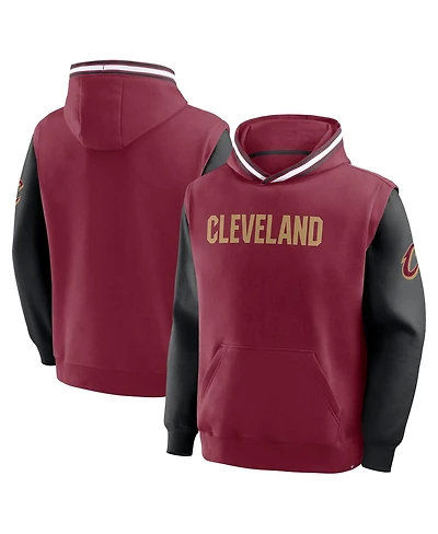 Fanatics Men's Wine/Black Cleveland Cavaliers Half Court Shot Clock Fastbreak Hoodie