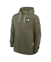 Nike Men's Olive Los Angeles Rams 2025 Salute to Service Sideline Standard Issue Dri-fit Hoodie