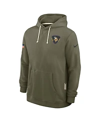 Nike Men's Olive Minnesota Vikings 2025 Salute to Service Sideline Standard Issue Dri-fit Hoodie
