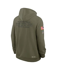 Nike Men's Olive Philadelphia Eagles 2025 Salute to Service Sideline Standard Issue Dri-fit Hoodie