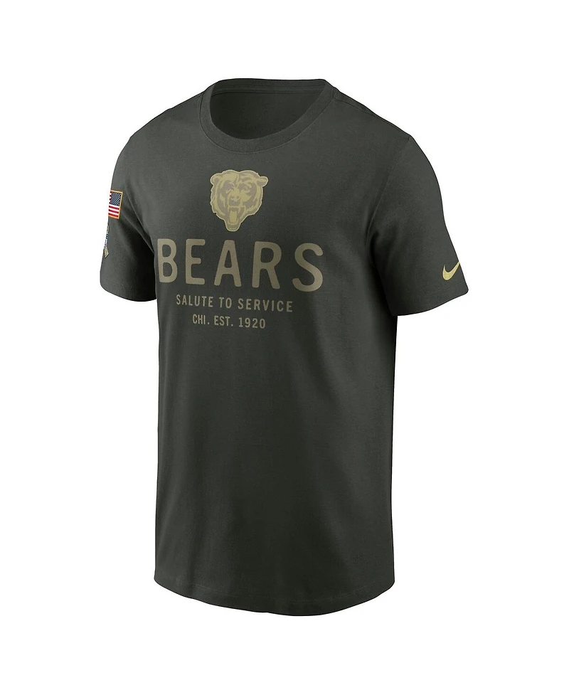Nike Men's Forest Green Chicago Bears Big Tall 2025 Salute to Service Sideline Edge Dri-fit T-Shirt