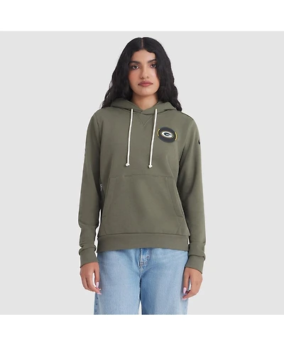 Nike Women's Olive Green Bay Packers 2025 Salute to Service Sideline Standard Issue Dri-fit Hoodie