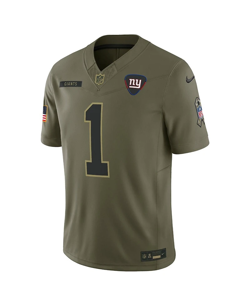Nike Men's Malik Nabers Olive New York Giants 2025 Salute to Service Limited Jersey