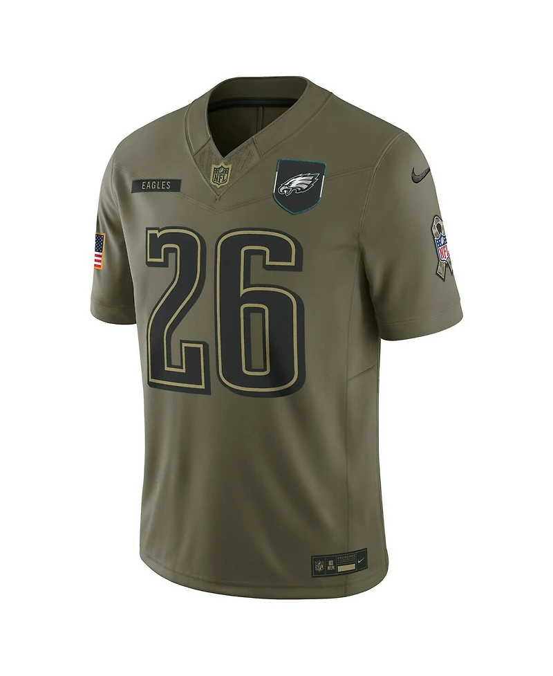 Nike Men's Saquon Barkley Olive Philadelphia Eagles 2025 Salute to Service Limited Jersey