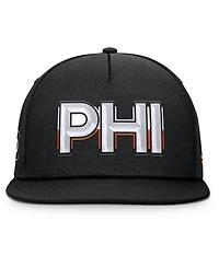 Fanatics Men's Black Philadelphia Flyers Authentic Pro Rink Team Code Snapback Hat
