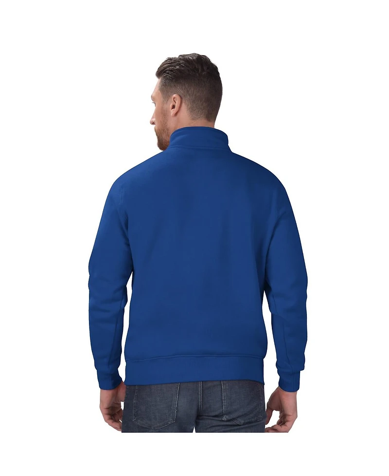 Starter Men's Royal Los Angeles Rams Classic Quarter-Zip Pullover Sweatshirt