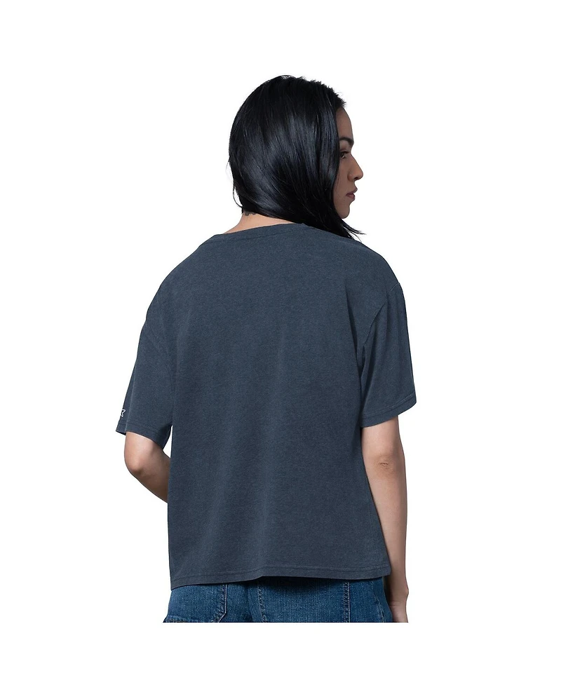 Starter Women's Heather Navy Atlanta Braves Oversized Hall of Fame T-Shirt