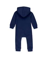 Wear by Erin Andrews Baby Boys and Girls Navy Denver Broncos Hooded Fleece Coverall
