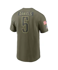 Nike Men's Jayden Daniels Olive Washington Commanders 2025 Salute to Service Name Number T-Shirt