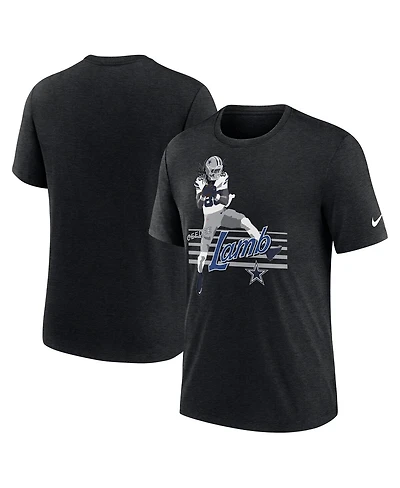 Nike Men's CeeDee Lamb Heather Black Dallas Cowboys Player Graphic T-Shirt