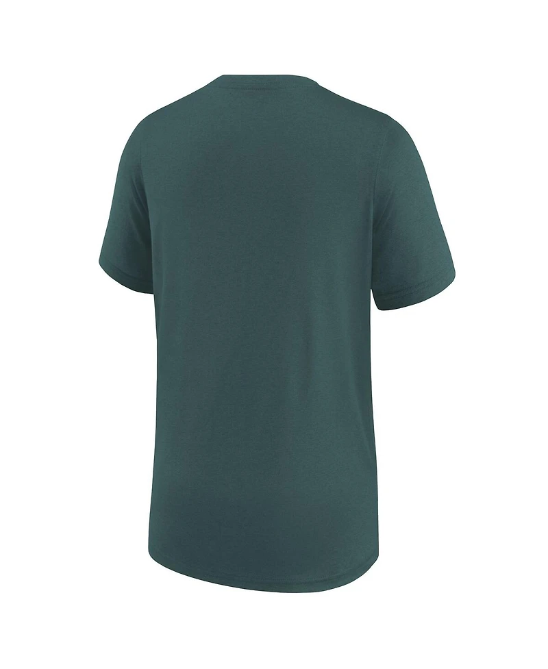 Nike Big Boys and Girls Midnight Green Philadelphia Eagles Icon Legend T-Shirt