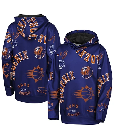 Outerstuff Big Boys and Girls Purple Phoenix Suns Moving Violation Hoodie