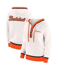 Wear by Erin Andrews Women's Cream Wnba Hooded Sweater