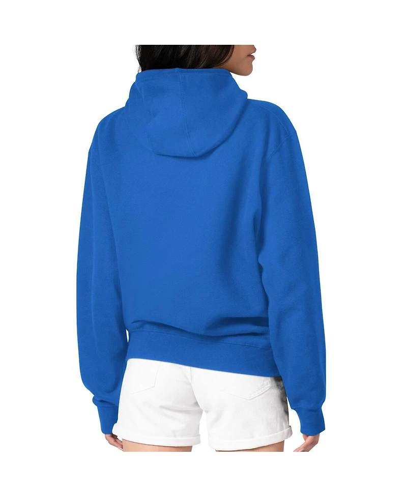 G-iii 4Her by Carl Banks Women's Royal Buffalo Bills Pinstripe Circle Fleece Pullover Hoodie
