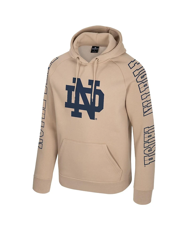 Colosseum Men's Tan Notre Dame Fighting Irish Big Break Raglan Hoodie
