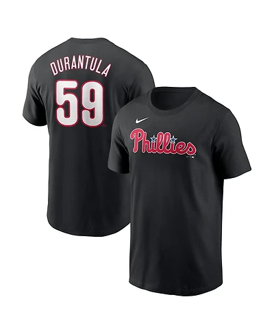 Nike Men's Jhoan Duran Black Philadelphia Phillies Name Number Player Nickname T-Shirt