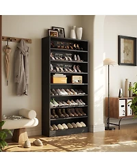 Aheaplus 9-Tier Wood Shoe Storage Cabinet (Holds 40-45 Pairs)