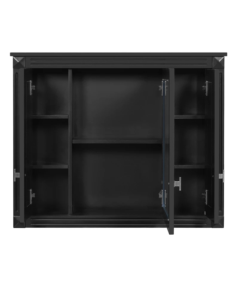 Casainc Wall-Mounted Bathroom Cabinet with Mirror and 4 Adjustable Shelves, Storage Solution