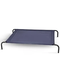 Gymax Large Dog Cat Bed Elevated Pet Cot Indoor Outdoor Camping Steel Frame Mat -Xl