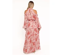 Petal and Pup Women's Hilary Pleated Maxi Dress - Red Floral