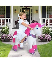PonyCycle Model Y Pink/Purple Unicorn Rideable Toy for Age 4