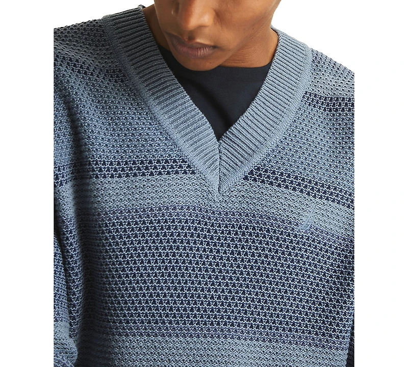 Nautica Men's Striped Long Sleeve Sweater