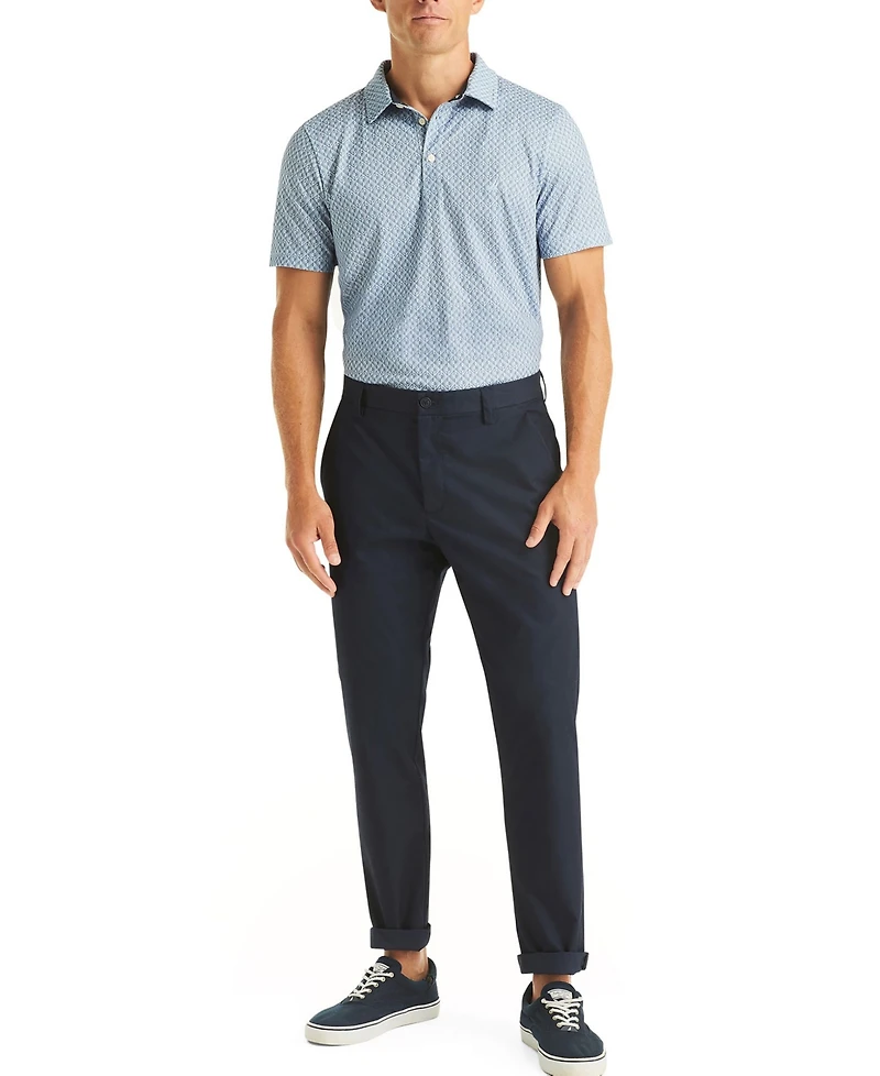 Nautica Men's Printed Short Sleeve Polo Shirt