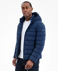 Michael Kors Men's Dressy Hooded Stretch Packable Jacket