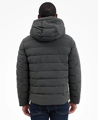 Michael Kors Men's Dressy Hooded Stretch Packable Jacket