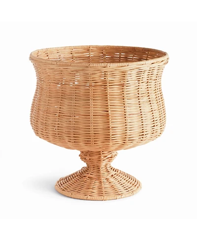 Chesapeake Rattan Footed Urn Wide - Natural