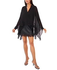 Vince Camuto Women's V-Neck Flowy Long Sleeve Top