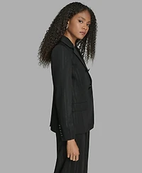Bcbg Women's Pinstripe Double Breasted Jacket