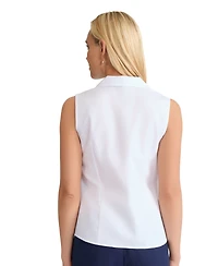 Jones New York Women's Cotton Easy-Care Sleeveless Shirt