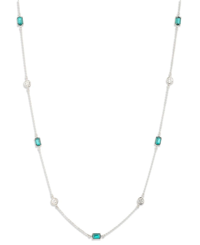 Lauren Ralph Lauren Cubic Zirconia and Epoxy Stone Station Strand Necklace
