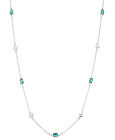 Lauren Ralph Lauren Cubic Zirconia and Epoxy Stone Station Strand Necklace