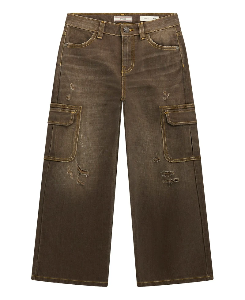 Guess Boys 8-18 Oversize Cargo Yarn Dye Denim Jeans