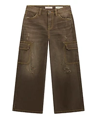Guess Boys 8-18 Oversize Cargo Yarn Dye Denim Jeans