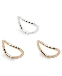 Lauren Ralph Lauren 3-Pc. Two-Tone Sculptural Ring Set