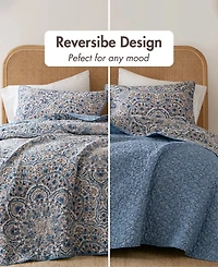 510 Design Valerie Boho Floral Reversible -Pc. Quilt Set