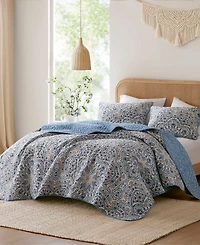 510 Design Valerie Boho Floral Reversible 3-Pc. Quilt Set