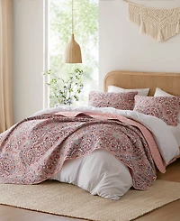 510 Design Valerie Boho Floral Reversible 3-Pc. Quilt Set