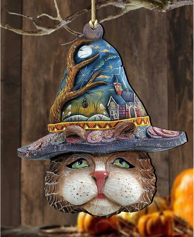 Designocracy Eve Cat Holiday Wood Christmas Ornament