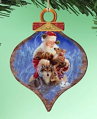 Designocracy Santa Little Friends Christmas Ornament