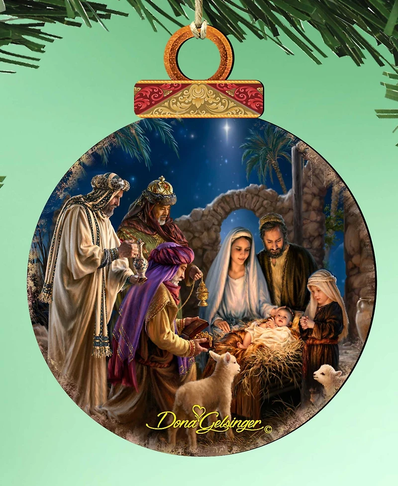 Designocracy Miracle Nativity Christmas Ornament