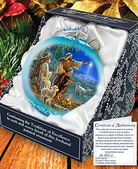 G. Debrekht Shepherds Keeping Watch Le Glass Ornament